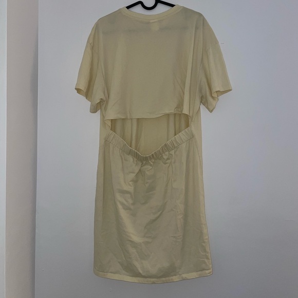 Light Yellow T-Shirt Dress from H&M, Size L - Picture 2 of 2